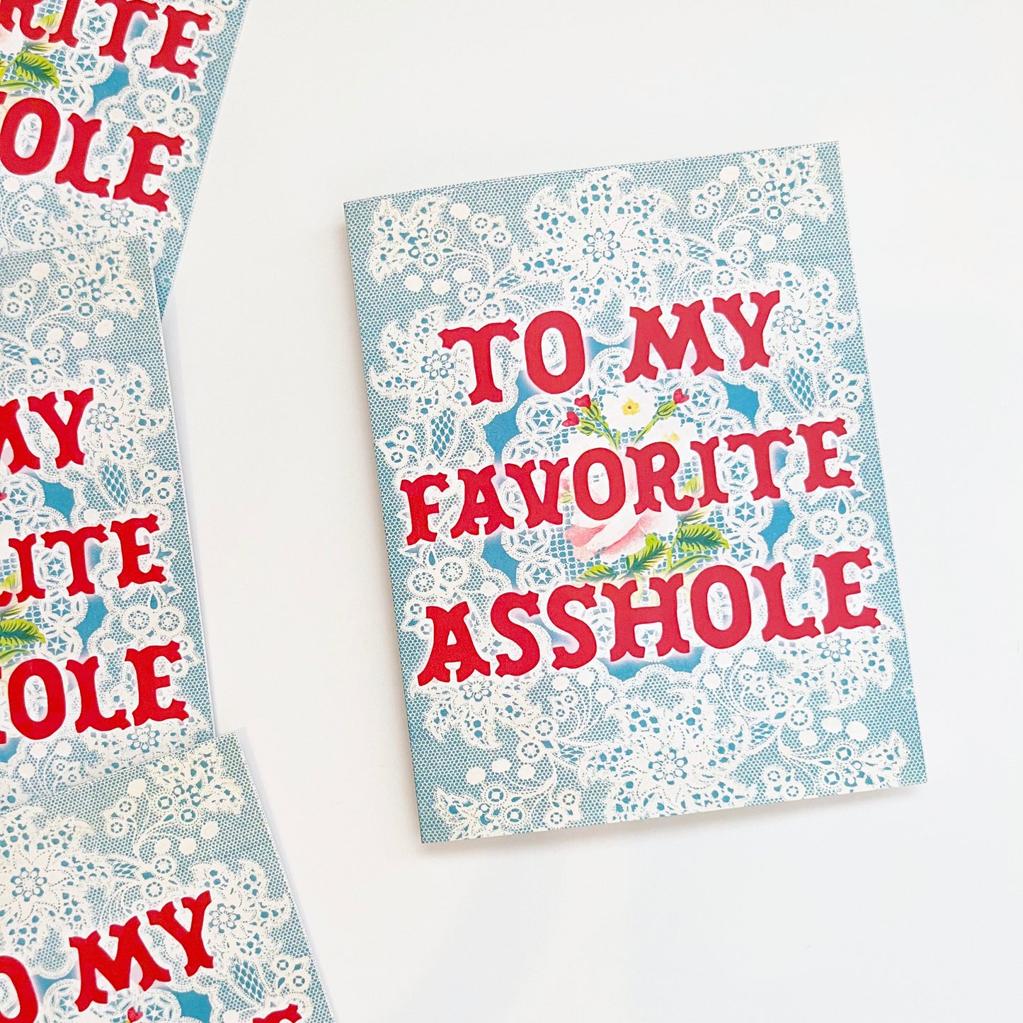 funny valentine card to my favorite asshole lace retro pretty cards flowers blue with red coin laundry funny love card funny wedding card friendship birthday card