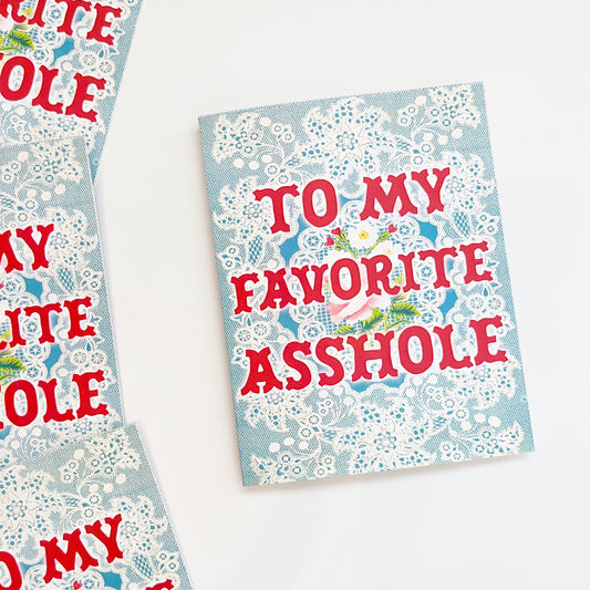 funny valentine card to my favorite asshole lace retro pretty cards flowers blue with red coin laundry funny love card funny wedding card friendship birthday card