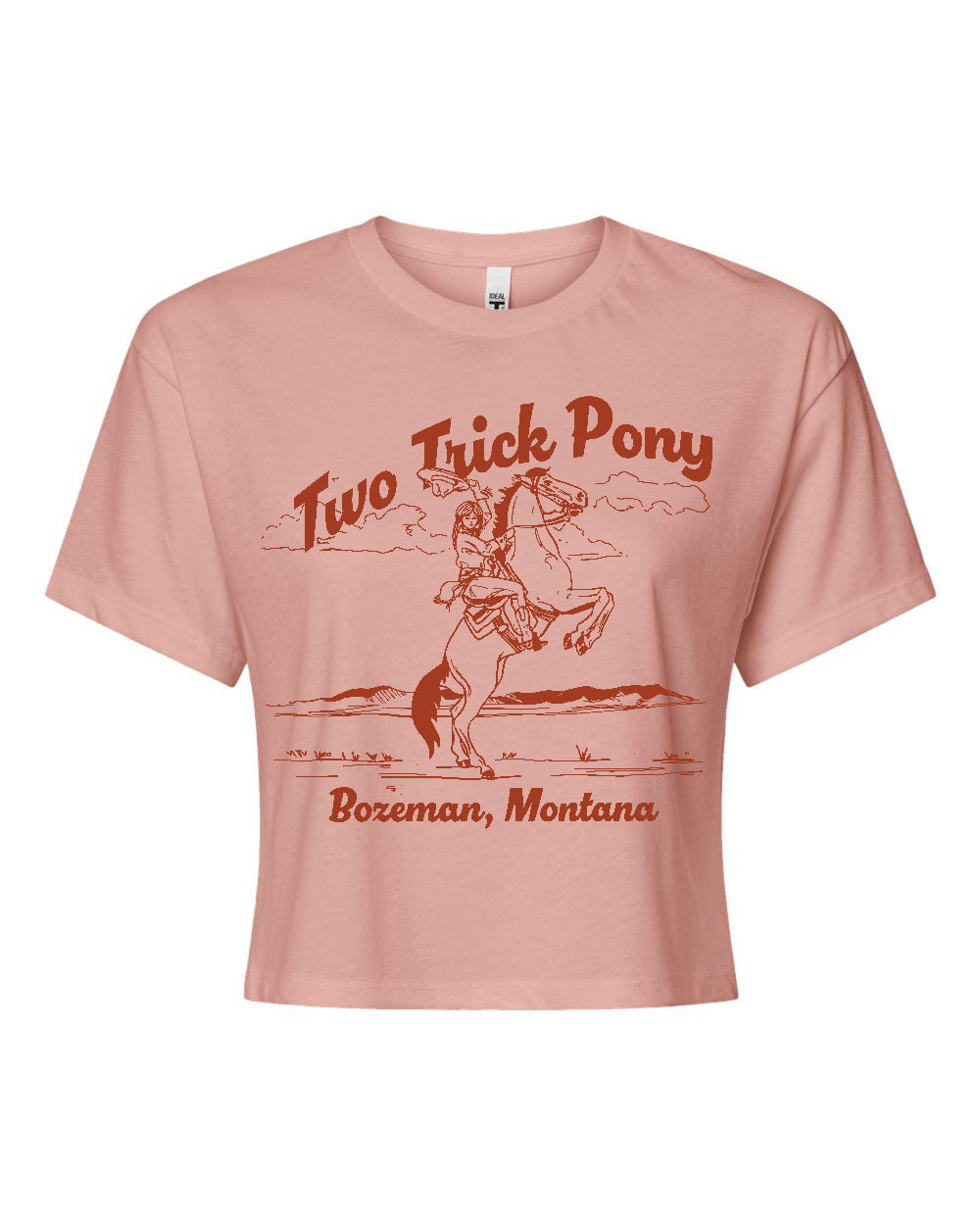 Two Trick Pony Crop Tee - Pink